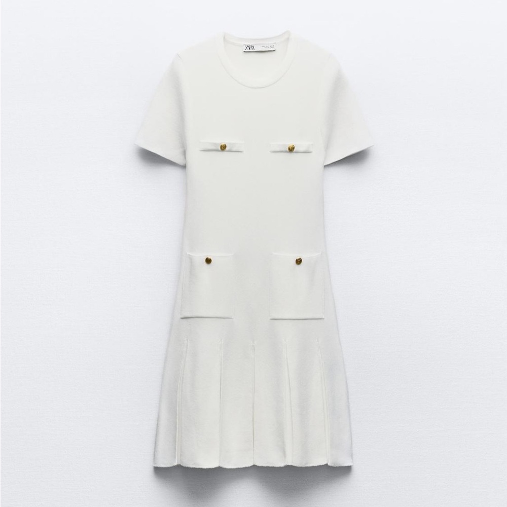 NWT S/S 24 Knit dress in Medium. Zara tag Size Medium. Not worn, NWT